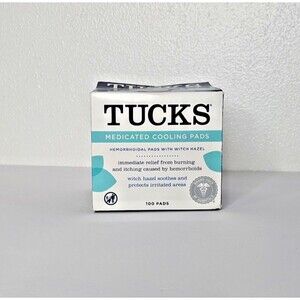 TUCKS Medicated Cooling Pads – Pads with Witch Hazel, 100 Count (Pack Of 1)
